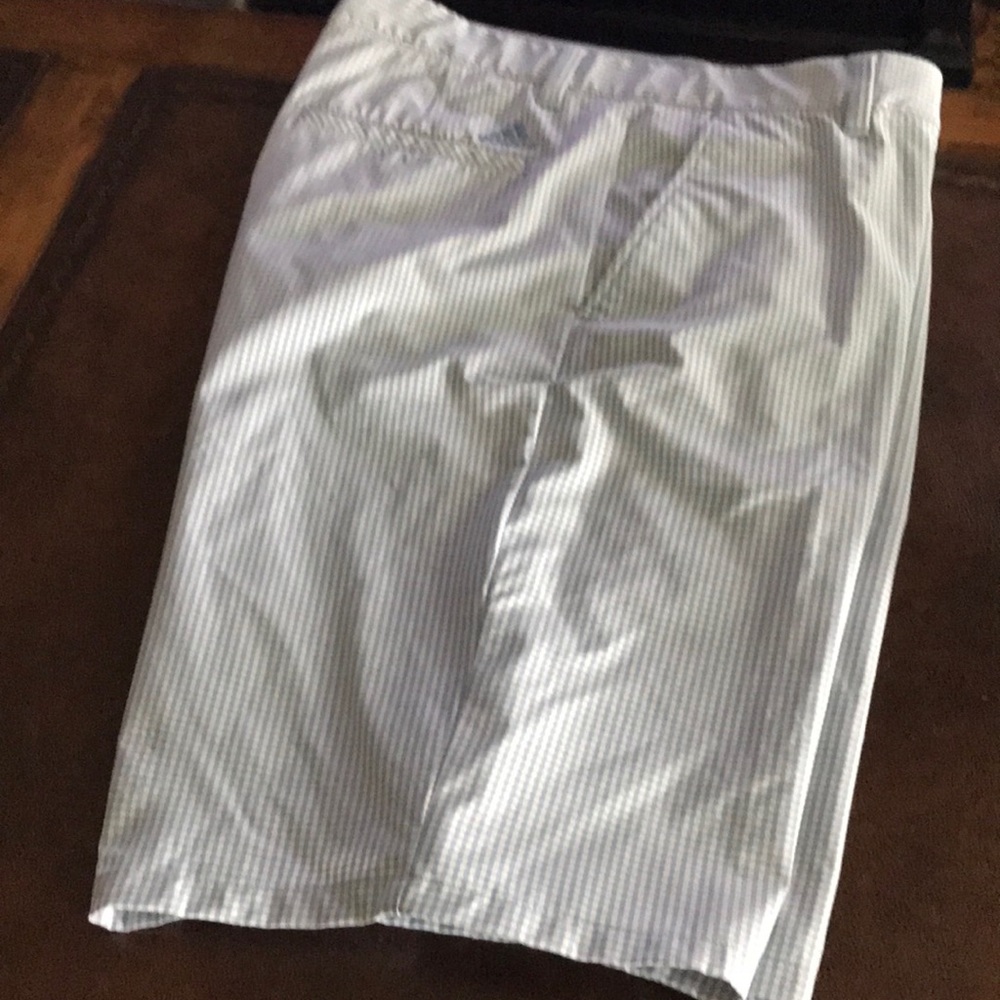 Adidas golf shorts. Baby blue and white gingham